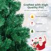 Artificial Xmas Pine Easy Assembly, Christmas Tree with Solid Metal Legs, Idea for Indoor and Outdoor Holiday Decoration, Green (7 FT) view 2
