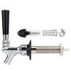 FERRODAY Upgraded 4-1/8 inch Shank Stainless Steel Core Draft Beer Faucet Chrome Plated Beer Tap No-Rust No-Leak Beer Faucet for Homebrew 1/4 Barb Keg Faucet Kegerator Parts Beer Tap Faucet view 1