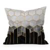 Society6 Throw Pillows with Pillow Insert - Home Decor by Elisabeth Fredriksson - Decorative Accent Pillows for Couch or Bed, 16 x 16, Charcoal Hexagons view 1
