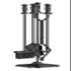 Fire Beauty Fireplace Tools Set 5 Pieces Wrought Iron Fireset Woodstove Log Tongs Holder Fire Kit Setwith Pedestal Place(32 Inches) view 3