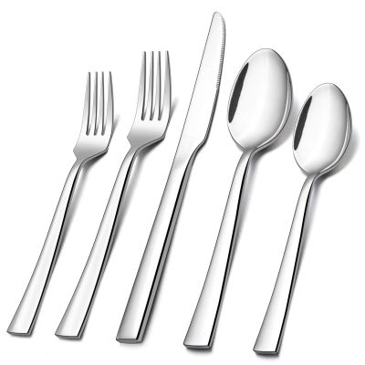 E-far 20-Piece Silverware Set, Stainless Steel Flatware Set for 4