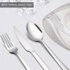 E-far 20-Piece Silverware Set, Stainless Steel Flatware Set for 4 view 3