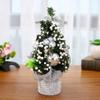 Ewer 3Pcs Tabletop Mini Christmas Tree Artificial Small Xmas Tree Decor with Ornaments Miniature Tree with Ball, Snow and Baubles for Crafts Home Desktop Desk Festive Holiday Decoration, 6.3" Tall view 4