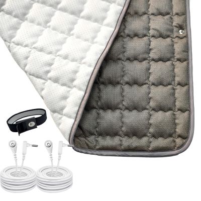 Amerthing Grounding Mats - Upgraded Healthy Conductive Energy Pads to Earth for Bed and Seats to Sleep Better and Recovery, 100% Silver Fiber Indoor and Portable Relax Blanket.