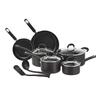 Amazon Basics Hard Anodized Non-Stick 12-Piece Cookware Set, Black - Pots, Pans and Utensils view 1