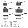 Amazon Basics Hard Anodized Non-Stick 12-Piece Cookware Set, Black - Pots, Pans and Utensils view 2
