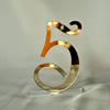 Elegant Mirror Acrylic Standing Table Numbers, Mirrored Wedding Decor (Gold, 1-10) view 1