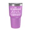 BeeTeeStore 911 Dispatcher Tumbler - Funny 'Miracle Worker' Joke - 30oz Light Purple Stainless Steel Coffee Tea Gift view 1