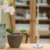11cm Miniature Gold Flute Model, Mini Gold Flute Instrument Model with Storage Box for Desk Shelf Decor Ornaments Gift Idea view 2