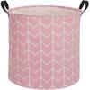 HUAYEE Round Laundry Hamper Storage Basket Fabric Material Storage Hamper Organization Basket, Storage Bin, Gift Box with Handles for Room view 1