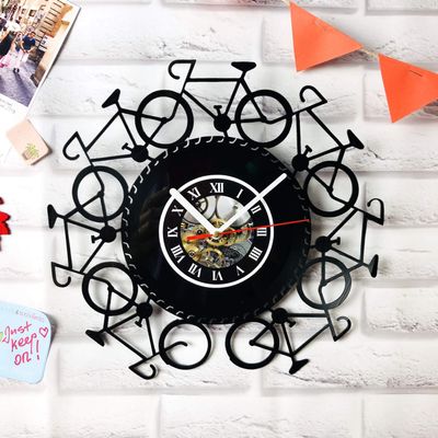 Wall Clock Compatible with Jazz Men Music Made of Vinyl Record - Decor Original Design - Birthday, Wedding, Anniversary, Women, Men, Friends, Girlfriend Boyfriend and Teens