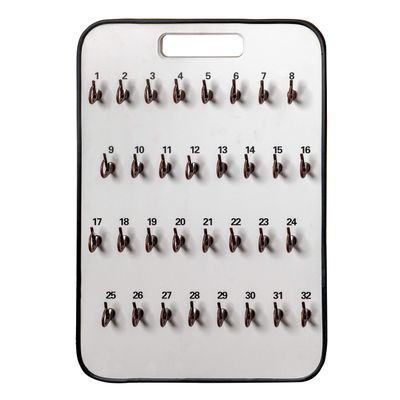 CarBowz EZ Line Key Board Key Organizer with Numbered Self Closing Hooks (32 Hook)