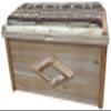 Furniture Barn USA White Cedar Log Cushion Top Blanket Chest, Bear Run Fabric view 1