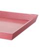 Benjara Wood and Leatherette Decorative Serving Tray with Raised Sides, Pink view 3