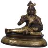 Exotic India Butter-Loving Krishna - Brass Statue - Color Amazing Brown Gold Color view 1