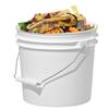 Illing Company Premium 1 Gallon Compost Bucket, HDPE, White, 8 Pack with Matching Lids view 1