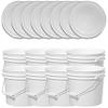 Illing Company Premium 1 Gallon Compost Bucket, HDPE, White, 8 Pack with Matching Lids view 2