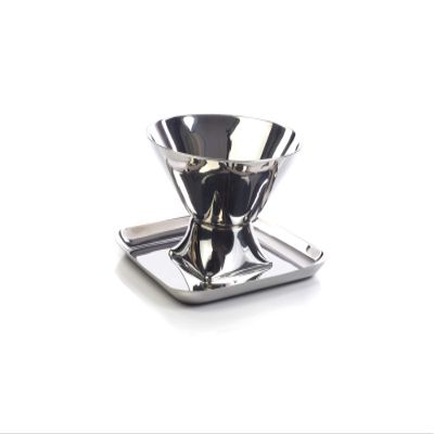 IMPULSE! Puglia Stainless Steel Snack Bowl and Square Tray