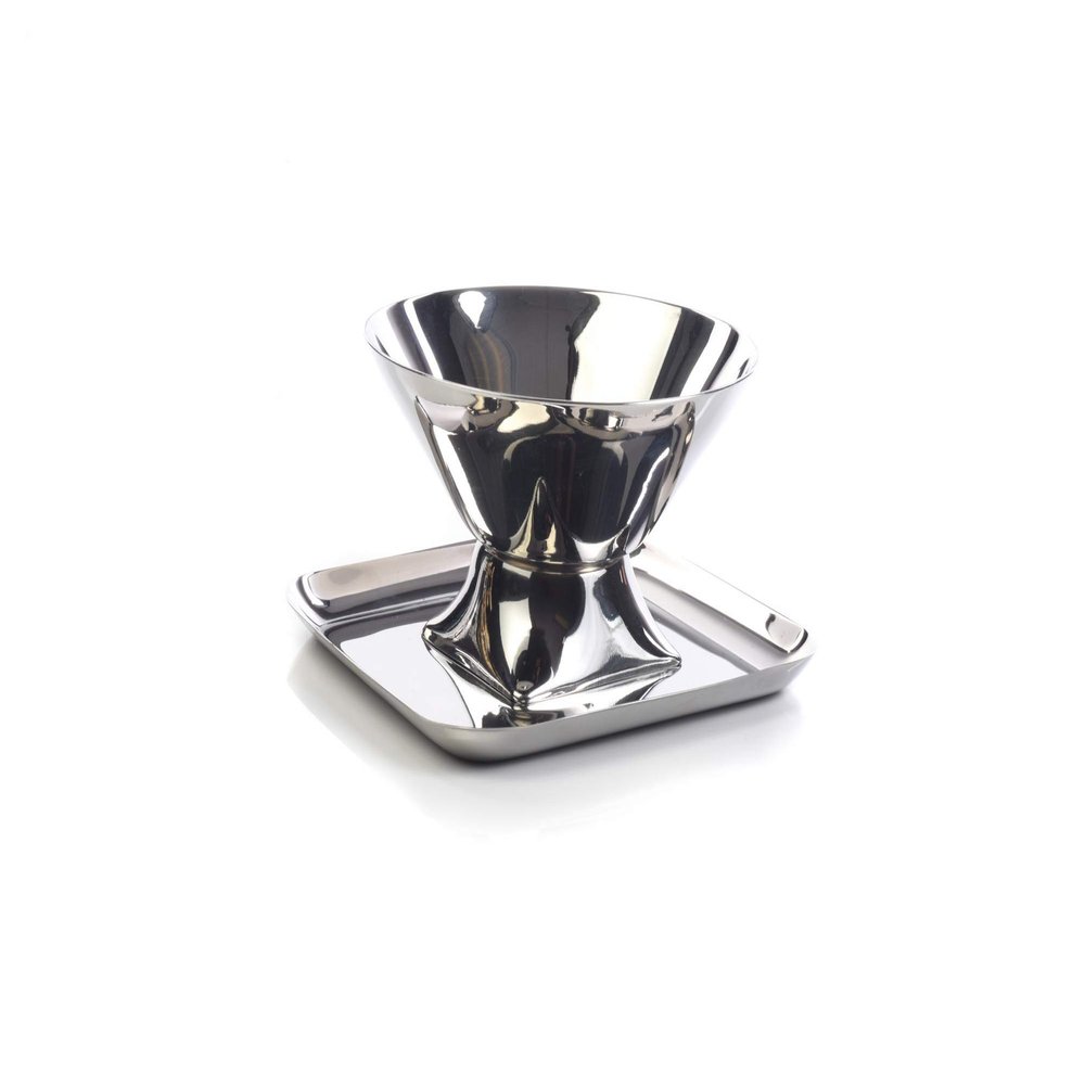 IMPULSE! Puglia Stainless Steel Snack Bowl and Square Tray