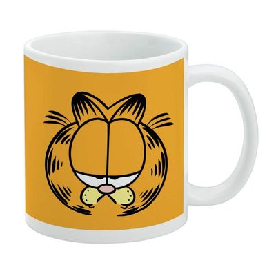 Garfield This IS My Happy Face Ceramic Coffee Mug, Novelty Gift Mugs for Coffee, Tea and Hot Drinks, 11oz, White