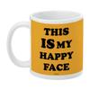 Garfield This IS My Happy Face Ceramic Coffee Mug, Novelty Gift Mugs for Coffee, Tea and Hot Drinks, 11oz, White view 3