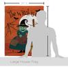 Breeze Decor HS191024-BO-03 Witch is in Fall Halloween Decorative Vertical House 28" x 40", Large Flag Set w Indoor Hanger view 2