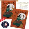 Breeze Decor HS191024-BO-03 Witch is in Fall Halloween Decorative Vertical House 28" x 40", Large Flag Set w Indoor Hanger view 3
