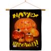 Breeze Decor HS192125-BO-03 Pumpkin Patch Fall Halloween Decorative Vertical House 28" x 40", Large Flag Set w Indoor Hanger view 1