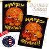 Breeze Decor HS192125-BO-03 Pumpkin Patch Fall Halloween Decorative Vertical House 28" x 40", Large Flag Set w Indoor Hanger view 3