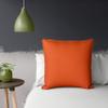 Saffron Cushion Cover Throw Bed Pillowcase Cotton Piping Solid Removable Cover, Insert not Included (Orange, 18x18 inch) view 1