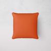 Saffron Cushion Cover Throw Bed Pillowcase Cotton Piping Solid Removable Cover, Insert not Included (Orange, 18x18 inch) view 3