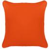 Saffron Cushion Cover Throw Bed Pillowcase Cotton Piping Solid Removable Cover, Insert not Included (Orange, 18x18 inch) view 4