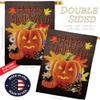 Breeze Decor HS192141-BO-03 Evil Pumpkin Fall Halloween Decorative Vertical House 28" x 40", Large Flag Set w Indoor Hanger view 3