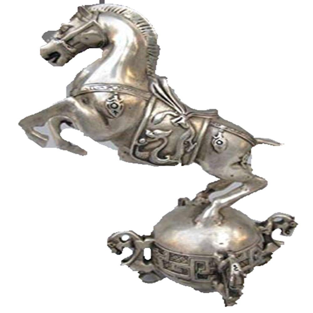 Fashion158 Exquisite Chinese classical handmade Tibetan silver horse Statue