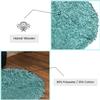 Home Weavers Bella Jersey Shaggy Rug  Soft Foldable 3' Round Aqua Rug for Dorm Rooms, Apartments, or Bedrooms  Cozy and Easy to Clean view 4
