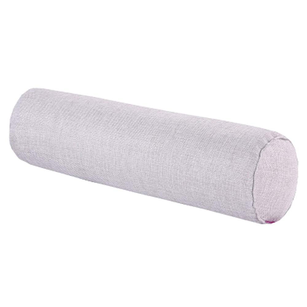 Aowufan Solid Color Round Neck Pillow Candy Pillow Long Leg Pad Foot Pillow Throw Pillow Cervical Pillow Cylindrical Sofa Cushion (Light Grey, 23.62"*5.9")