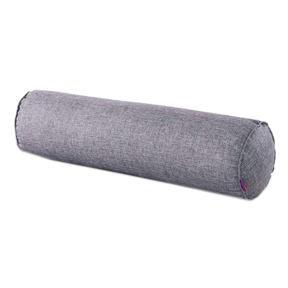 Aowufan Solid Color Round Neck Pillow Candy Pillow Long Leg Pad Foot Pillow Throw Pillow Cervical Pillow Cylindrical Sofa Cushion (Dark Grey, 23.62"*5.9")