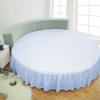 1 Piece Solid 15" Deep Pocket Dust Ruffle Bed Skirt for Round Bed 600TC Egyptian Cotton (Baby Blue, Calking 96" Diameter) view 1