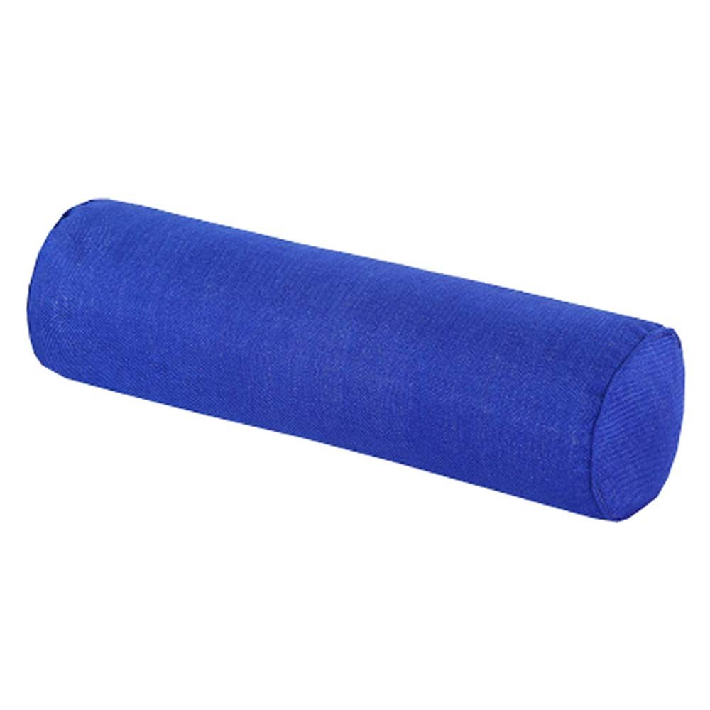 Aowufan Solid Color Round Neck Pillow Candy Pillow Long Leg Pad Foot Pillow Throw Pillow Cervical Pillow Cylindrical Sofa Cushion (Dark Blue, 23.62"*5.9")