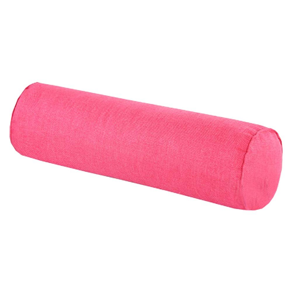 Aowufan Solid Color Round Neck Pillow Candy Pillow Long Leg Pad Foot Pillow Throw Pillow Cervical Pillow Cylindrical Sofa Cushion (Pink, 23.62"*5.9")
