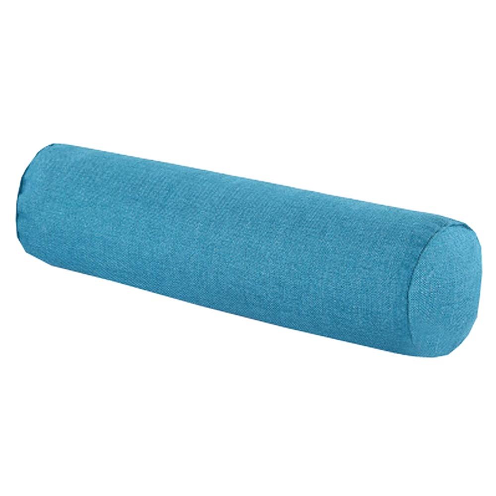 Aowufan Solid Color Round Neck Pillow Candy Pillow Long Leg Pad Foot Pillow Throw Pillow Cervical Pillow Cylindrical Sofa Cushion (Peacock Blue, 23.62"*5.9")