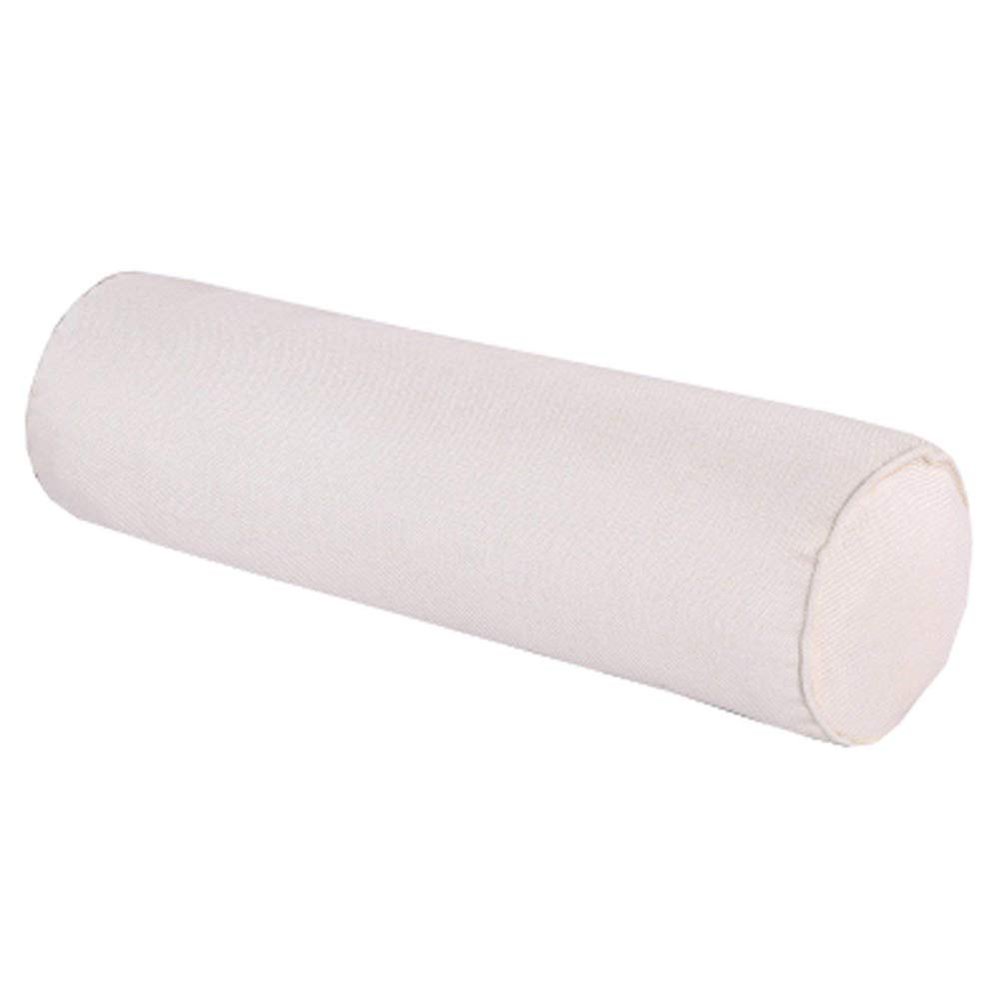 Aowufan Solid Color Round Neck Pillow Candy Pillow Long Leg Pad Foot Pillow Throw Pillow Cervical Pillow Cylindrical Sofa Cushion (Creamy-White, 23.62"*5.9")