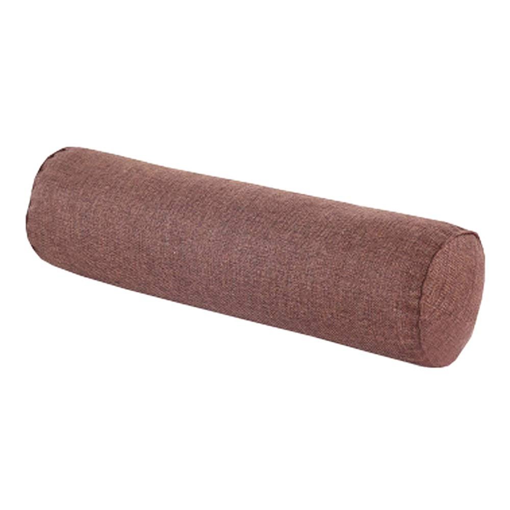 Aowufan Solid Color Round Neck Pillow Candy Pillow Long Leg Pad Foot Pillow Throw Pillow Cervical Pillow Cylindrical Sofa Cushion (Brown, 23.62"*5.9")