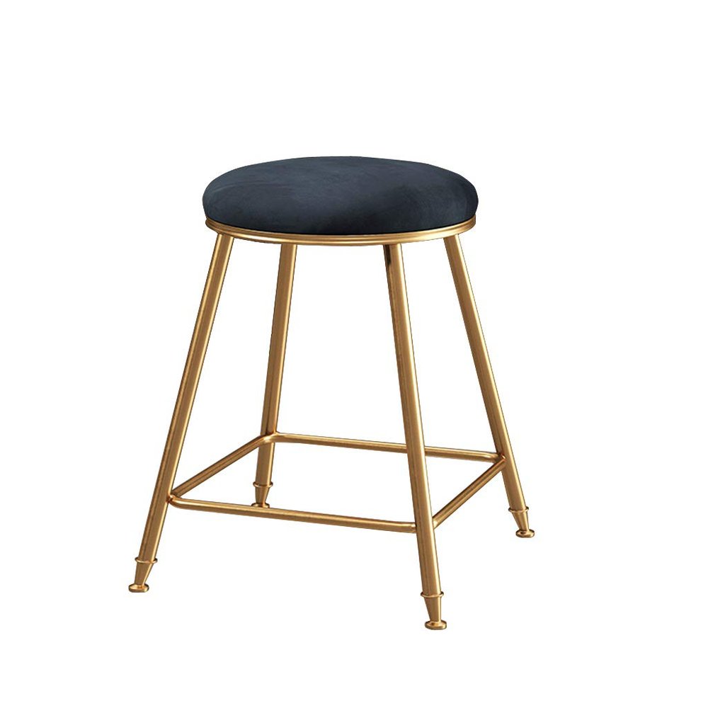17.7'' Stool Gold Rustic Bar Stools -Counter Height Stools 440lb Capacity Velvet Cushion Metal Stool Chair Stackable