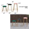 17.7'' Stool Gold Rustic Bar Stools -Counter Height Stools 440lb Capacity Velvet Cushion Metal Stool Chair Stackable view 3