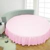 1 Piece Solid 15" Deep Pocket Dust Ruffle Bed Skirt for Round Bed 600TC Egyptian Cotton (Pink, King 92" Diameter) view 1