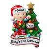 2025 New Baby Decorating Christmas Lights on Tree Personalized Baby`s First Christmas Hanging Tree Ornament New Born Baby Gift-Free Personalized (Red) view 4