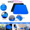 Helishy Extra Large Gel Seat Cushion, 17x17inch Double Thick Egg Gel Cushion for Pressure Pain Relief, Breathable Wheelchair Cushion Chair Pads for Car Seat Office Chair (Blue) view 4
