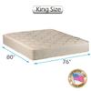 Dream Solutions USA Dream Sleep Comfort Classic Two-Sided Gentle Firm Mattress Only with Mattress Cover Protector Included - Orthopedic, Sleep System, Long Lasting (King Size) view 2