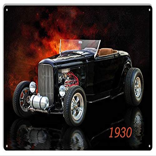 1930 Coupe Hot Rod Classic Car Metal Sign By Artist Bob Kramer